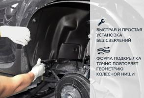 Подкрылки для Kia Rio 2005-2011 передняя пара Ново Пласт